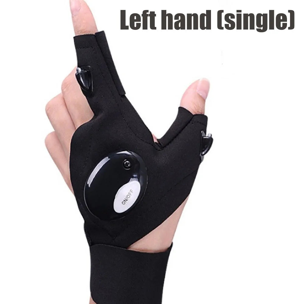 LumenFlex LED Bike Gloves - Lit Fingertips Night Riding