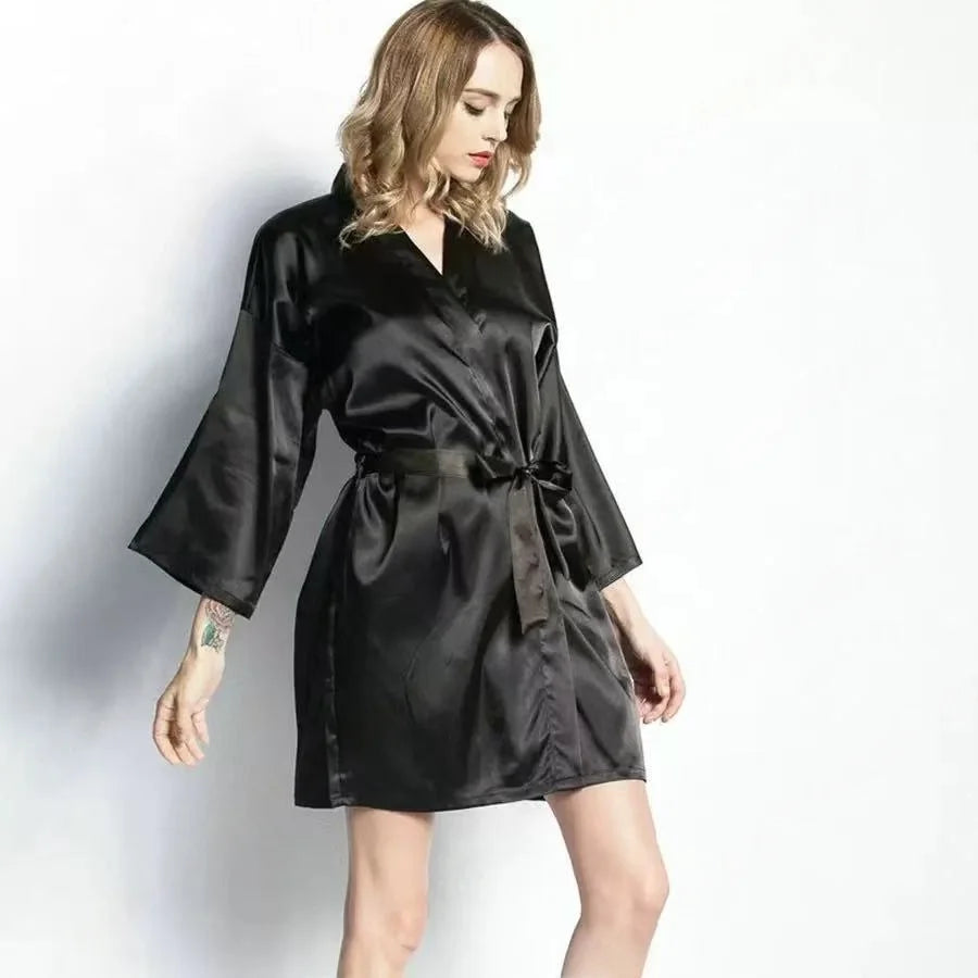Bridal Satin Custom Bridesmaid Kimono - Personalized Robes