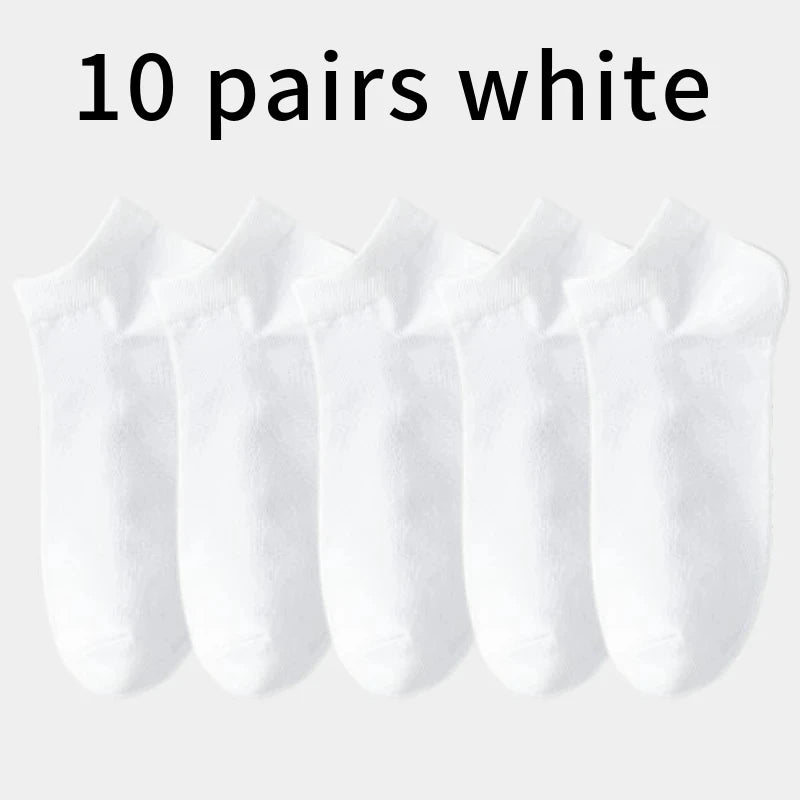 Breathable Sports Bamboo Fiber Men’s Socks Sweat Absorption 10/5/3pairs