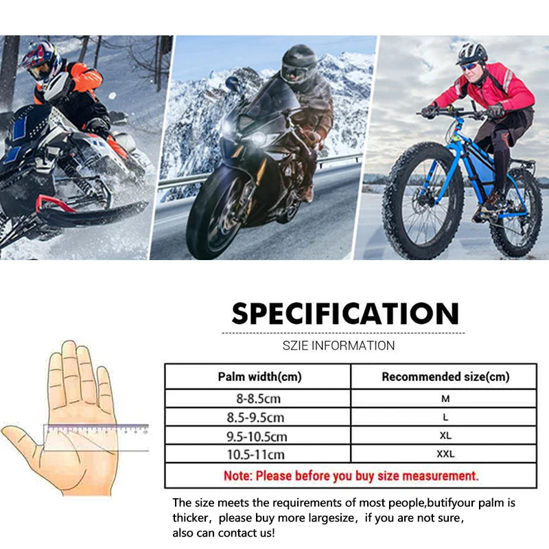 Motorcycle Gloves Windproof Waterproof Moto Men’s Riding Gloves Touch Screen Finger Tips