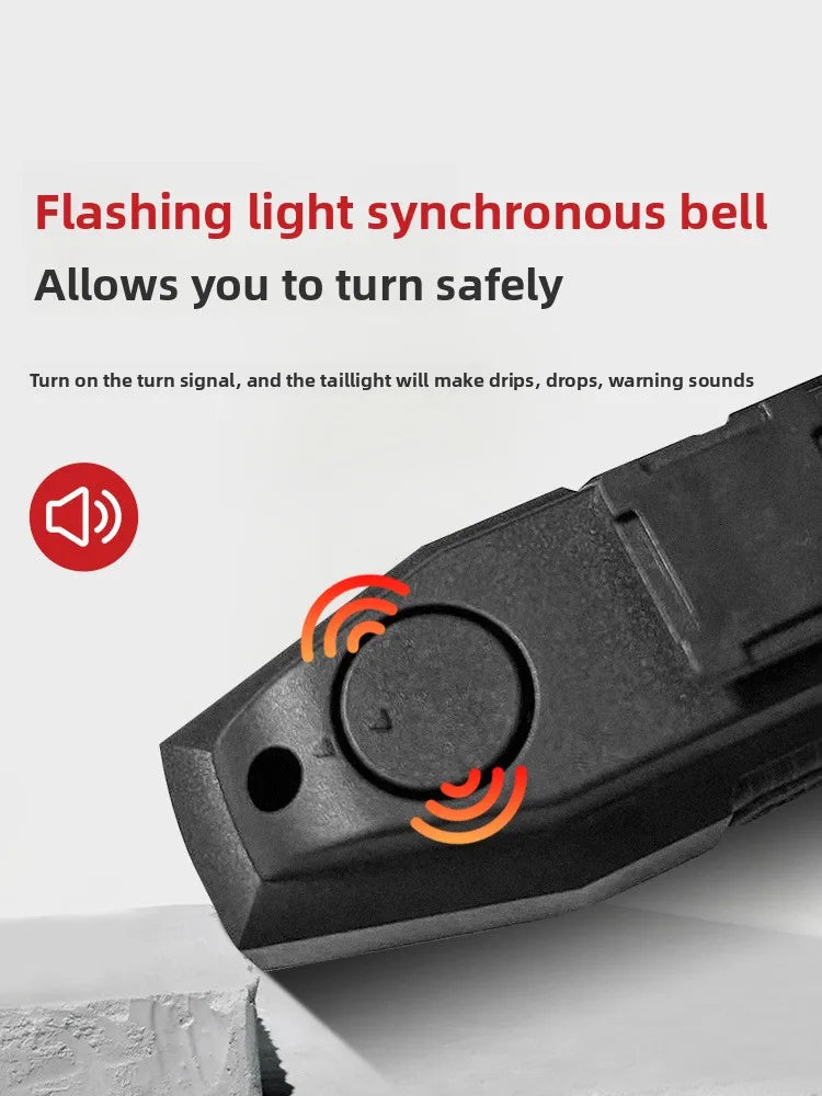 CycleGuard Wireless Tail Light With Horn - Safe Night Riding