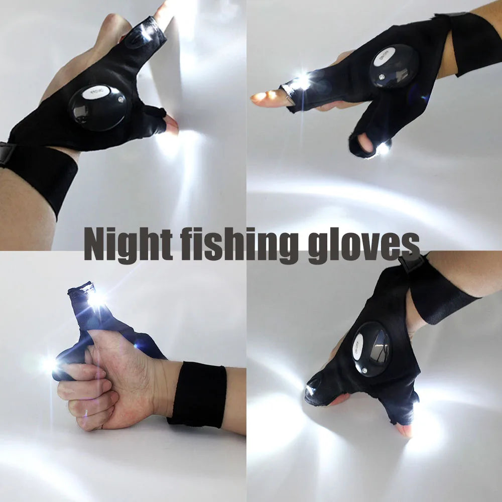 LumenFlex LED Bike Gloves - Lit Fingertips Night Riding