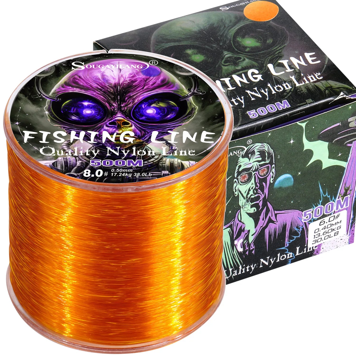 Sougayilang Nylon Fishing Line 500m - Max Drag 7-38Lb