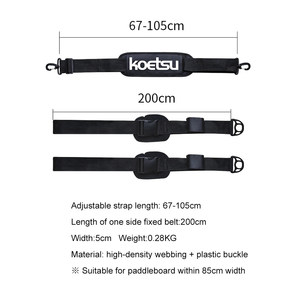 SUP Carrying Strap Adjustable Surfboard Shoulder Strap Stand Up Surf Paddle Board Carrier for Paddleboards Surfboards Longboards