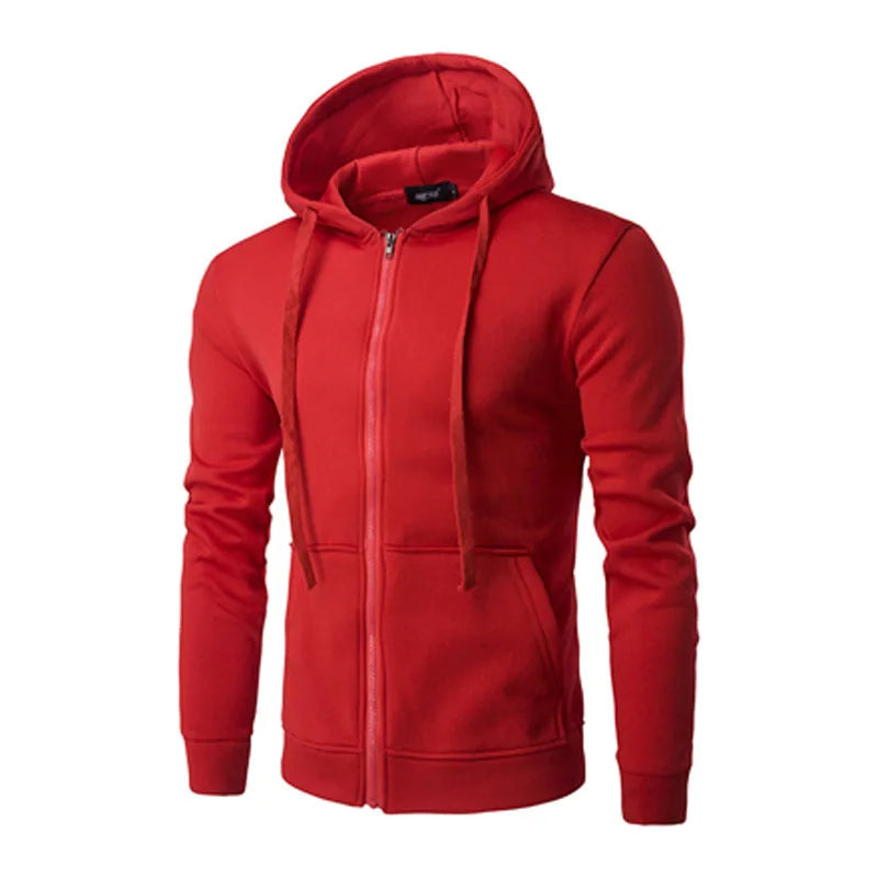 AutumnWear Men Zip Hoodie Sweatshirt Slim Fit - Zipper
