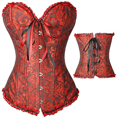 Women’s Steampunk Gothic Clothing. Plus Size Corsets Lace Up Bustier Body Shapers S-6XL