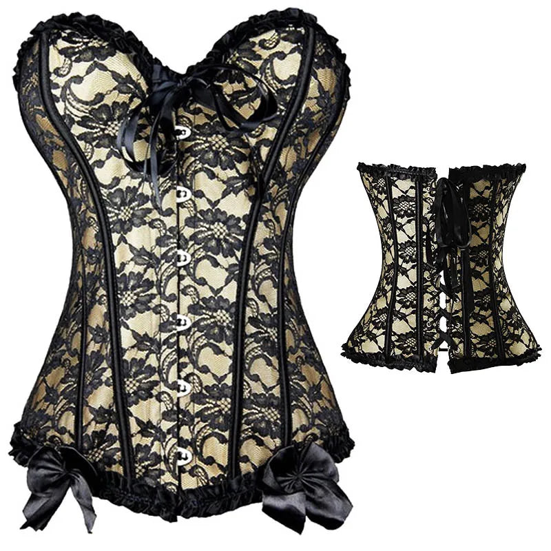 Women’s Steampunk Gothic Clothing. Plus Size Corsets Lace Up Bustier Body Shapers S-6XL