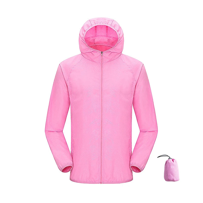 JNLN Waterproof Hiking Jacket - Packable Quick Dry Windproof UV