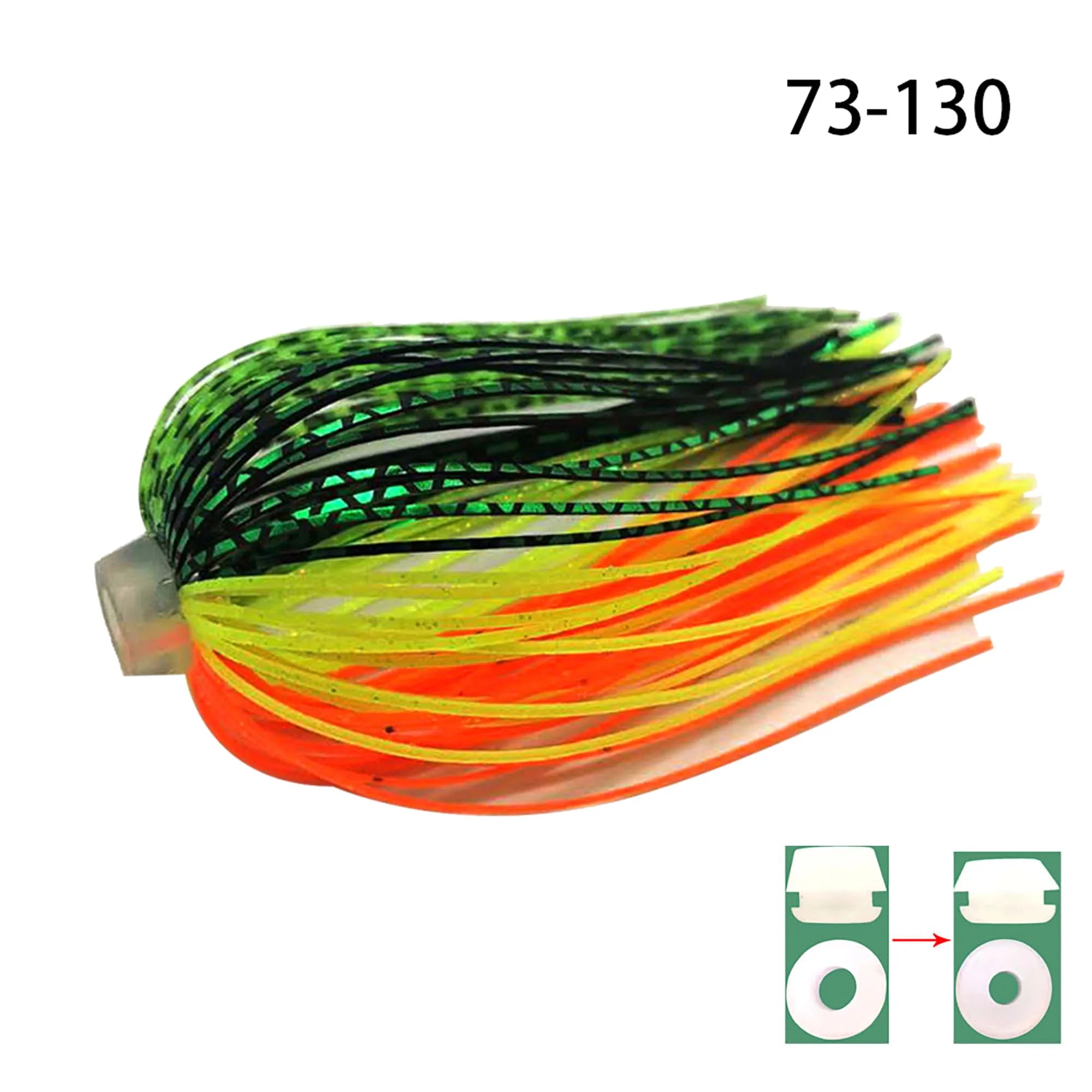 5 pcs/lot 88 Strands 64mm Silicone Skirts Elastic hole Umbrella skirts Fishing Accessories Buzzbaits Spinner Buzz Bait