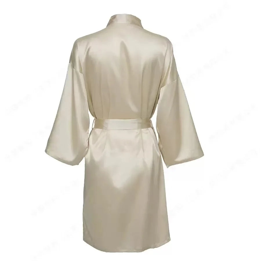 Bridal Satin Custom Bridesmaid Kimono - Personalized Robes