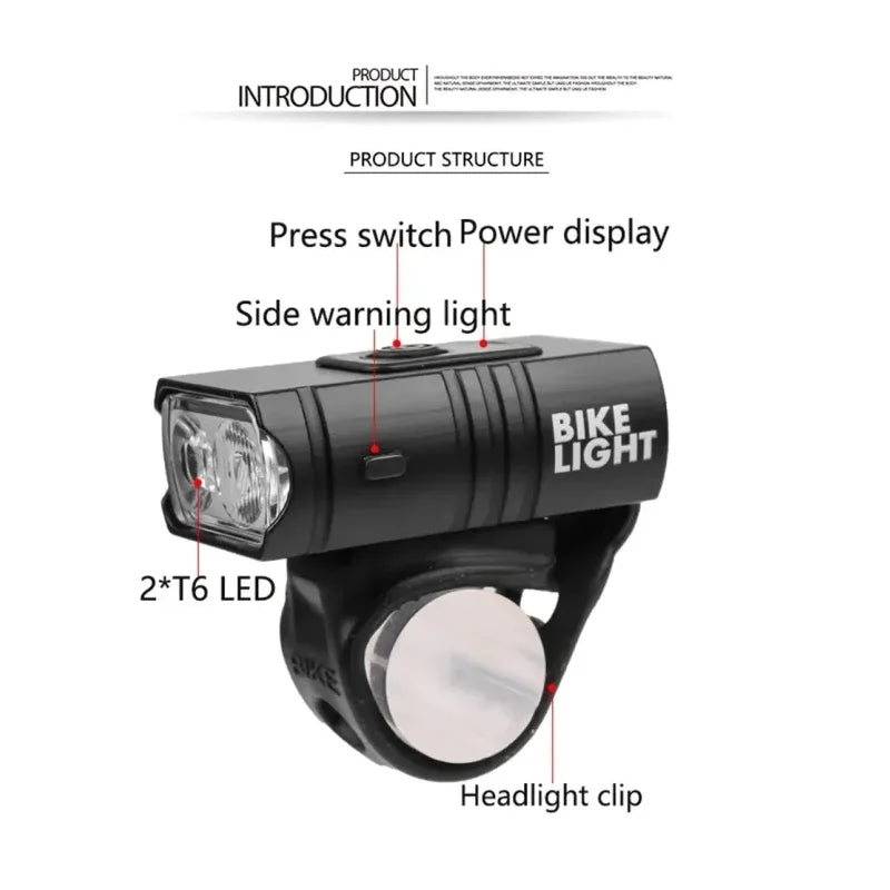 TrailBeam T6 1200LM Bike Headlamp - USB Rechargeable