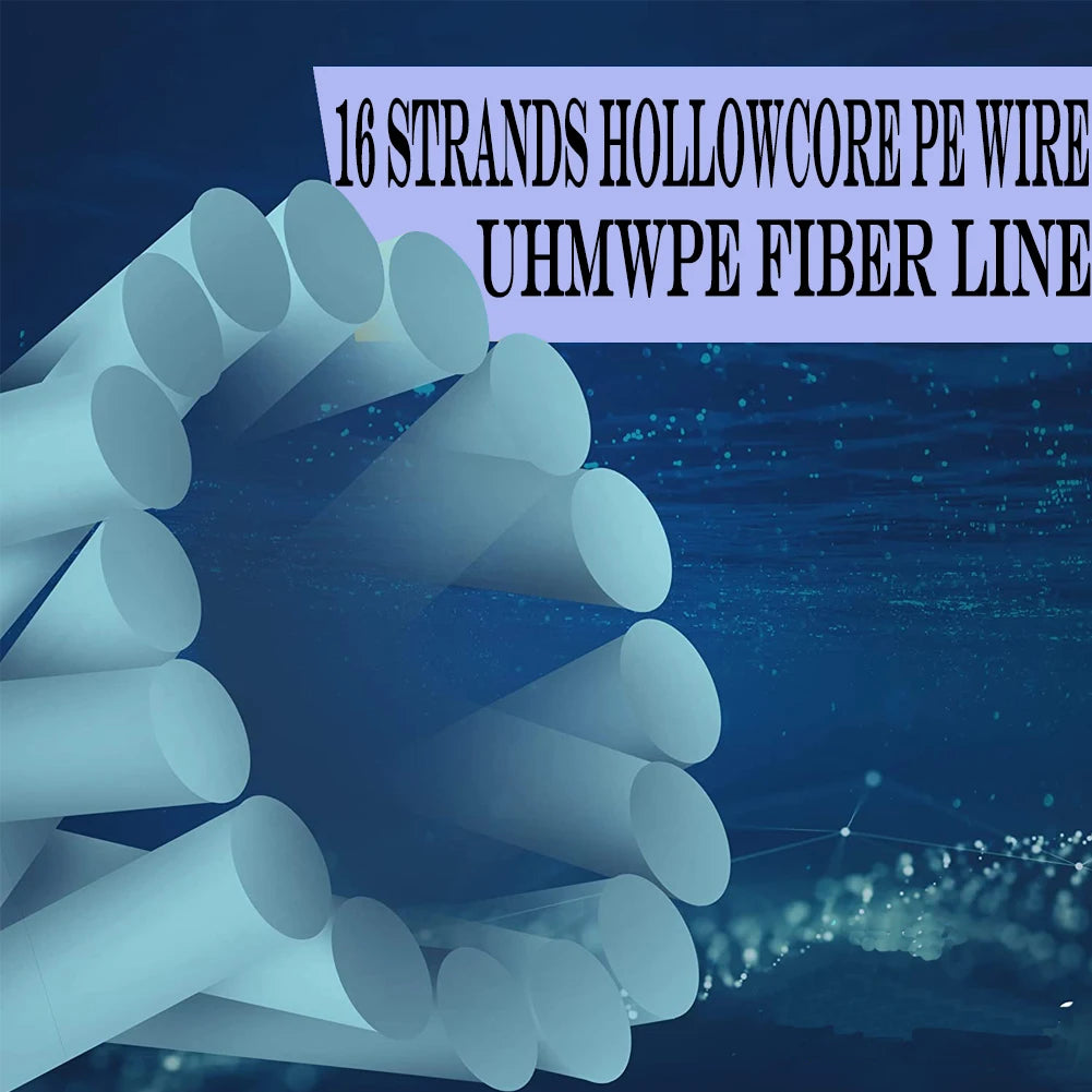 16 Strands PE Braid Fishing Line Super Strong Hollow Core Rigging Rope 150-500lb 10m/lot