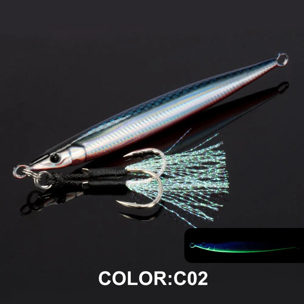 Fishing Tackle for Tuna Offshore Jigging - Deep Dropping Jigs 60g-150g