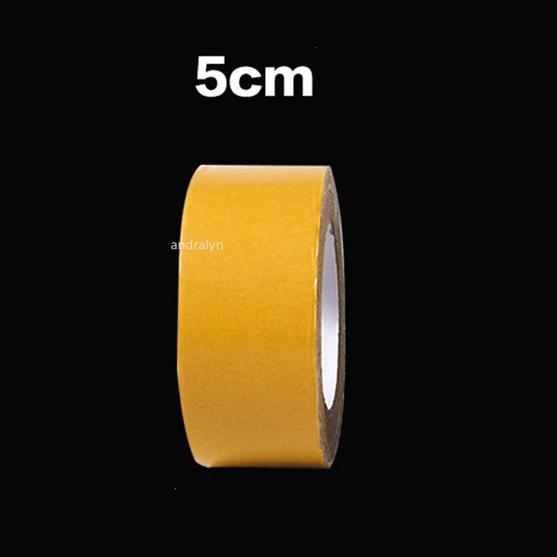 1Roll Double Sided Tape High Viscosity Grid Fiber Transparent Double Sided Tape Sticky Waterproof Adhesive Fiber Mesh Tapes