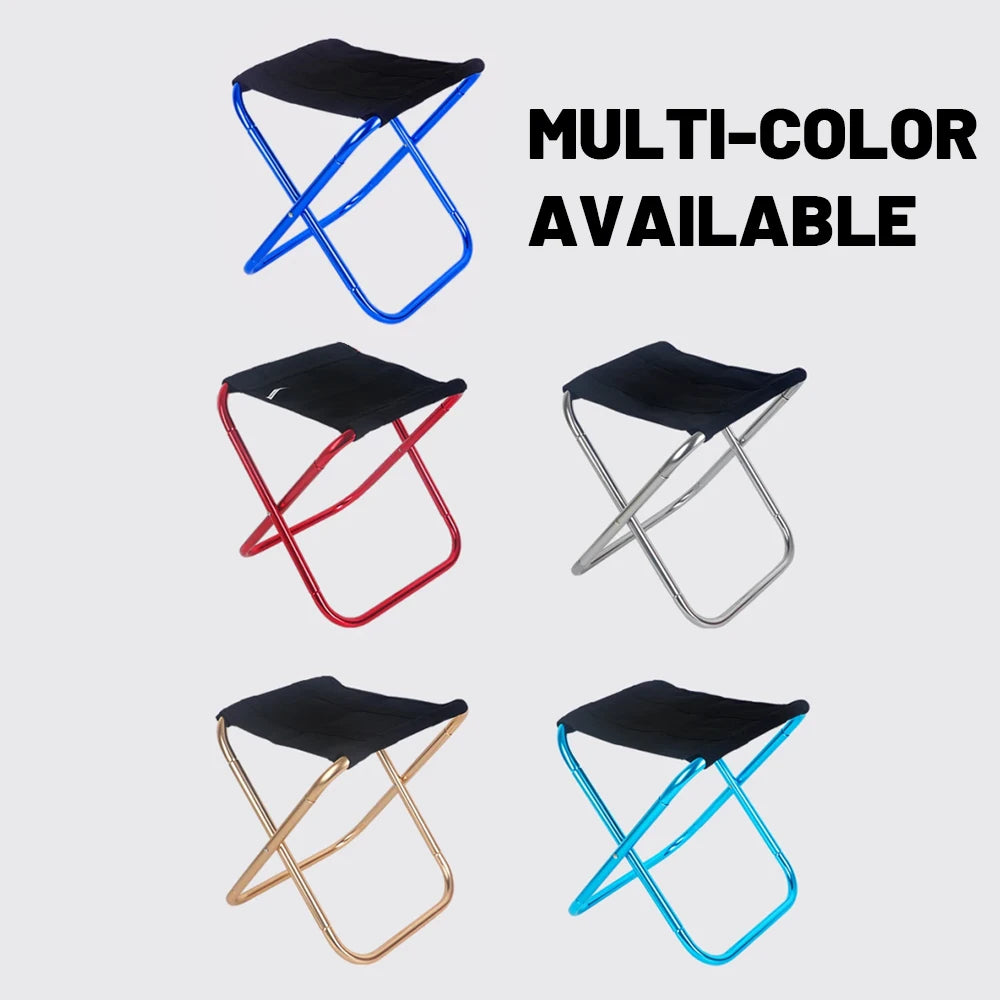 Outdoor Aluminium Alloy Portable Folding Picnic Camping Stool MIni Fishing Chair Ultralight