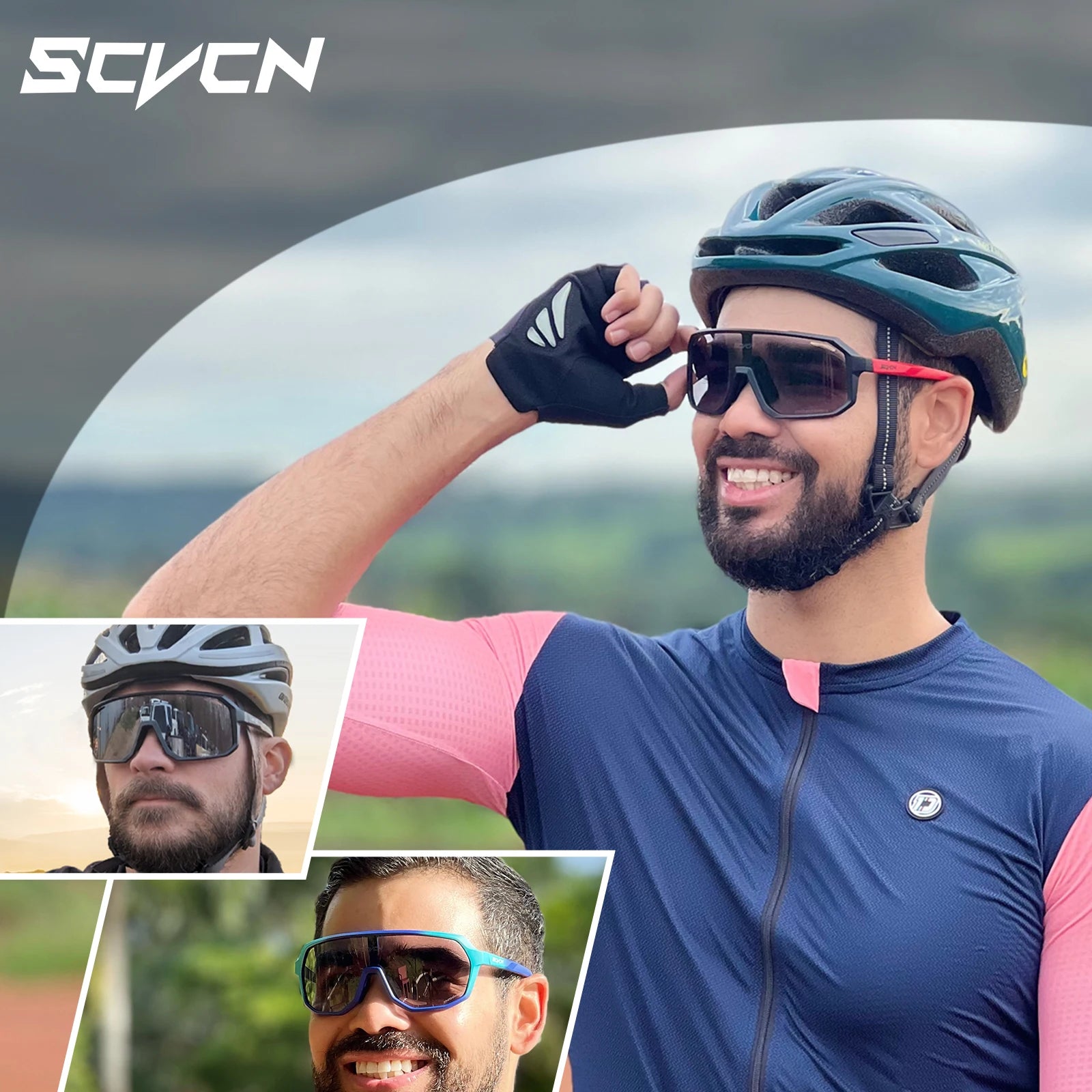 SCVCN Cycling Sunglasses - Photochromic UV400 Lenses