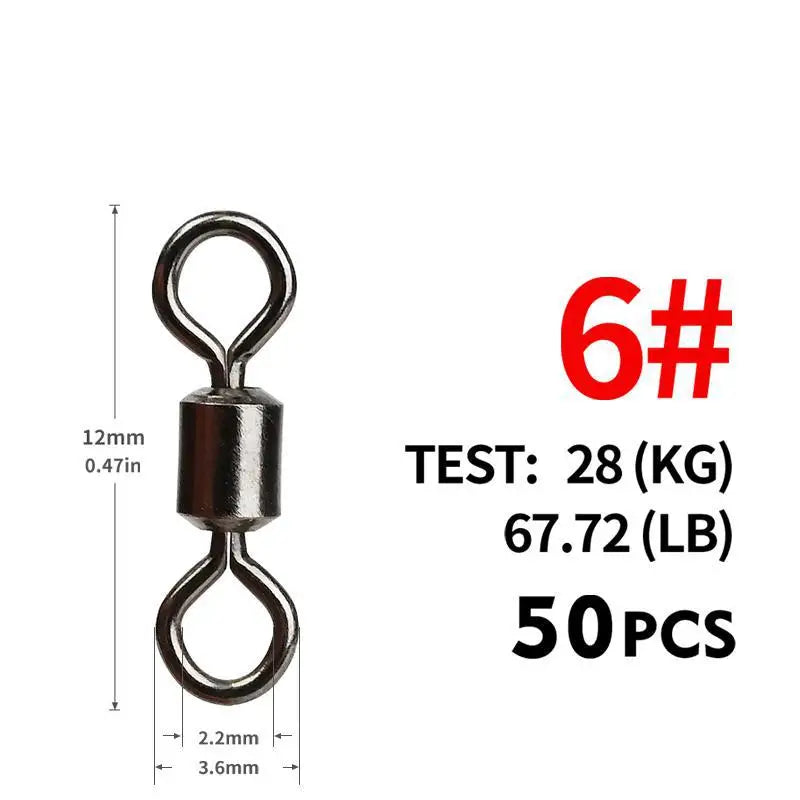 AquaForge Fishing Swivel Set - Stainless Steel Ball Bearing