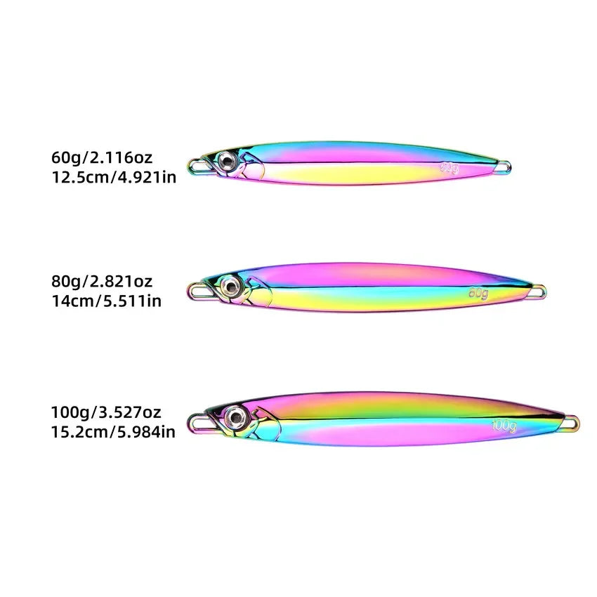 Metal Spoon Jig Fishing Lure 60g 80g 100g Long Cast Jigging Bait Lures Fishing Wobbler for Sea Bass Big Game Sinking Lures