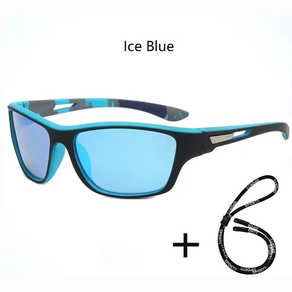 Designer Polarized Sports Sunglasses With Chain - UV400