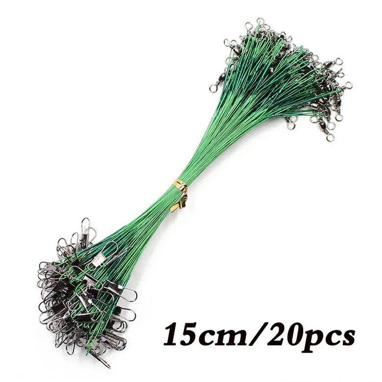AquaGuard Anti Bite Steel Leader With Swivel - Durable Wire
