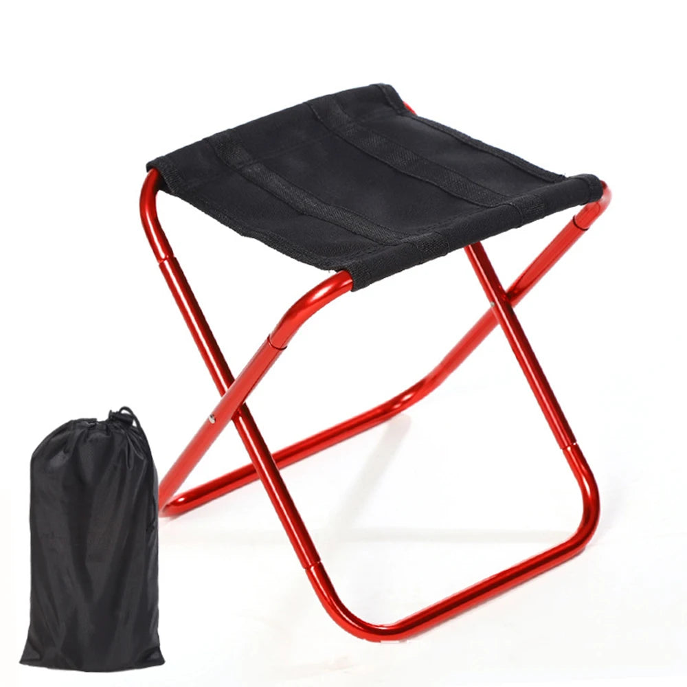 Outdoor Aluminium Alloy Portable Folding Picnic Camping Stool MIni Fishing Chair Ultralight