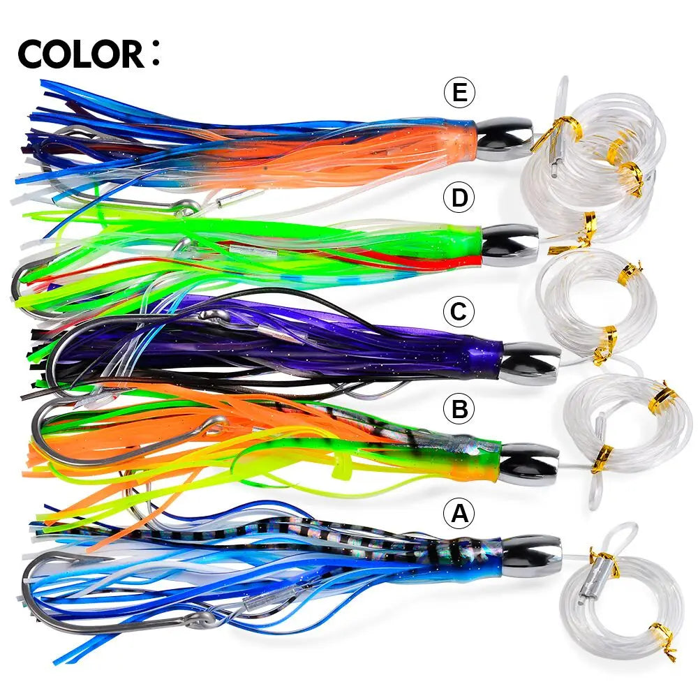 Big Game Trolling Lure Saltwater Fishing Octopus Squid Skirt Marlin, Tuna, Wahoo, Dorado, Yellowtail 1PC 20cm 66.5g