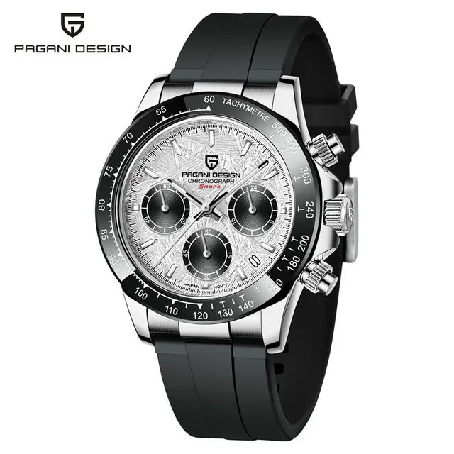 PAGANI DESIGN Men's Quartz Watches Sapphire Retro Chronograph Stainless Steel Waterproof Watch 40mm New V2
