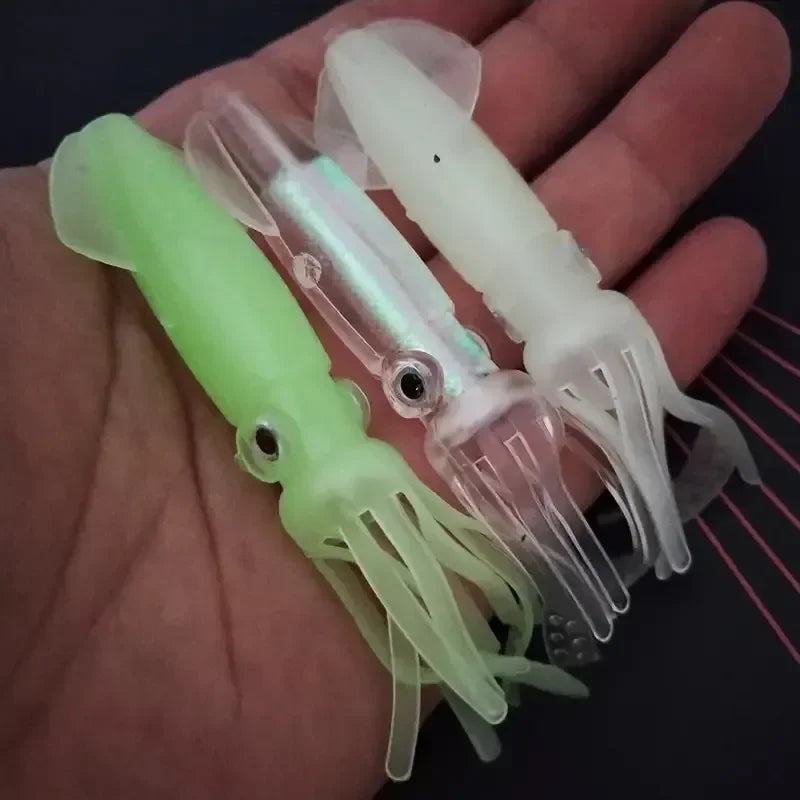 GlowLure Luminous Soft Lures Set - Night Fishing Glow