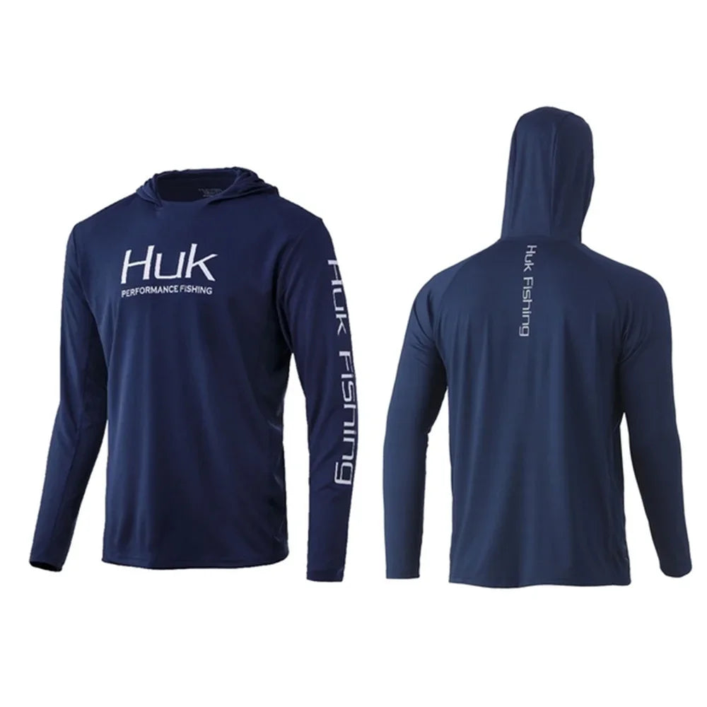 HUK Hooded Fishing Shirt Camouflage - UV Protection