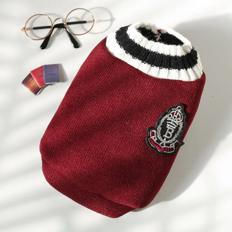 CozyPaws Cat And Dog Christmas Sweater - Warm Polyester