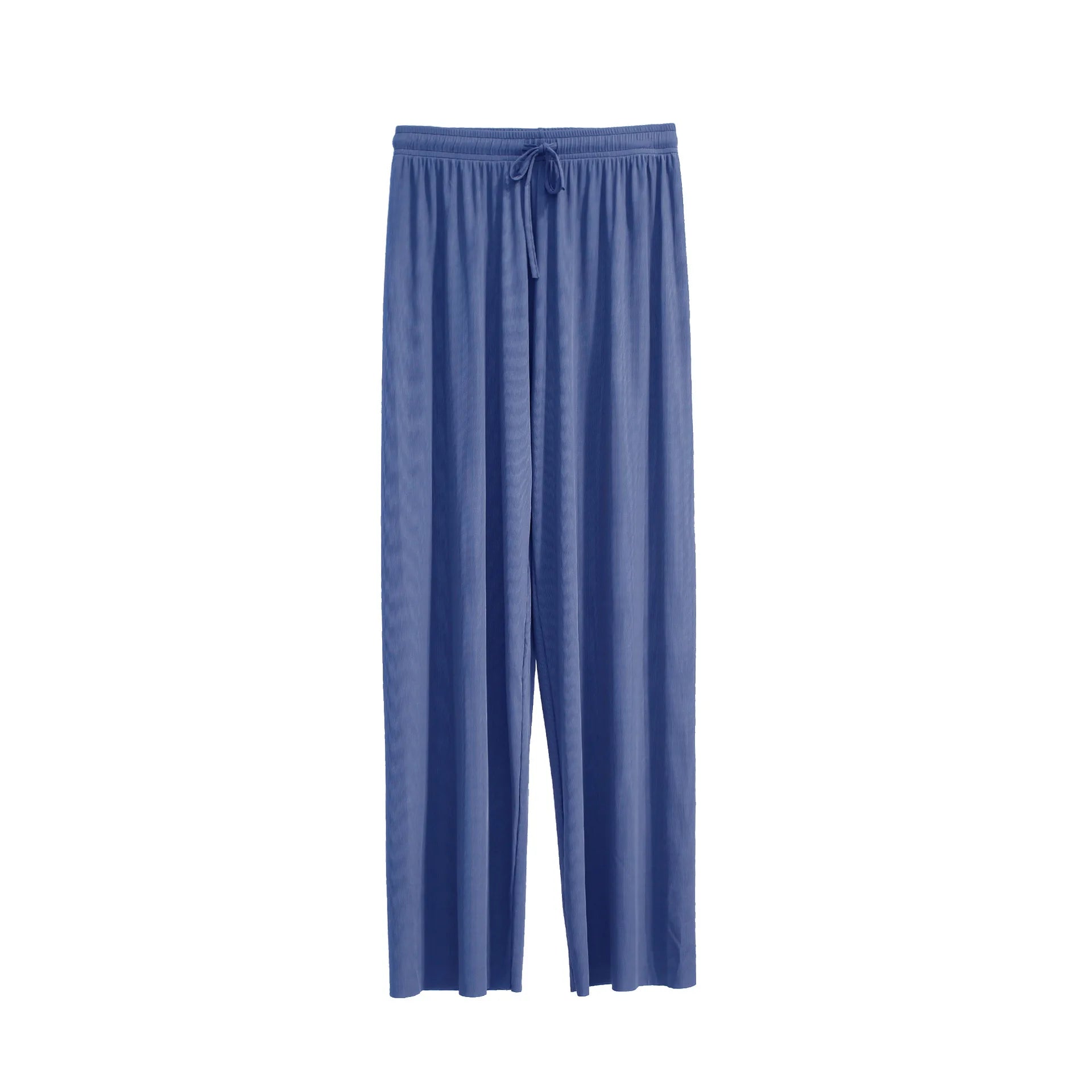 IceSilk Women Ankle Length Wide Leg Pants - Elastic Waist