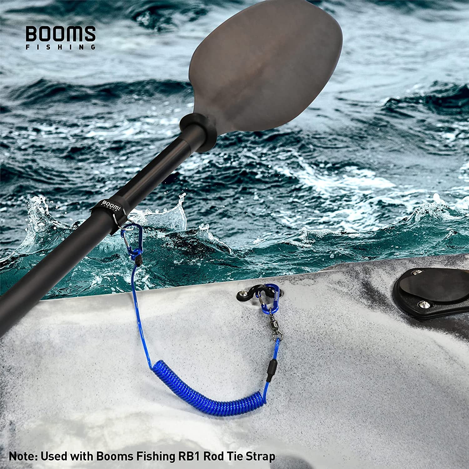 T02 Fishing Pole Tether, Kayak Paddle Leash, Paddle Board Fishing Accessories, Heavy Duty Fishing Lanyard for Fishing Tools/Rods/Paddles