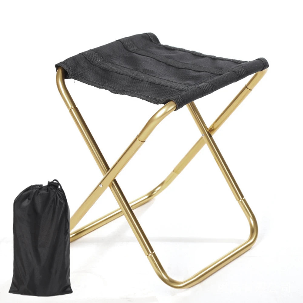 Outdoor Aluminium Alloy Portable Folding Picnic Camping Stool MIni Fishing Chair Ultralight