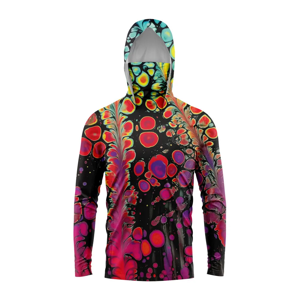 GCBIG Mens Fishing Long Sleeve Hooded UV Shirt - Quick Dry