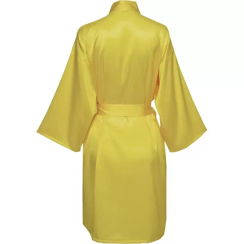 Bridal Satin Custom Bridesmaid Kimono - Personalized Robes