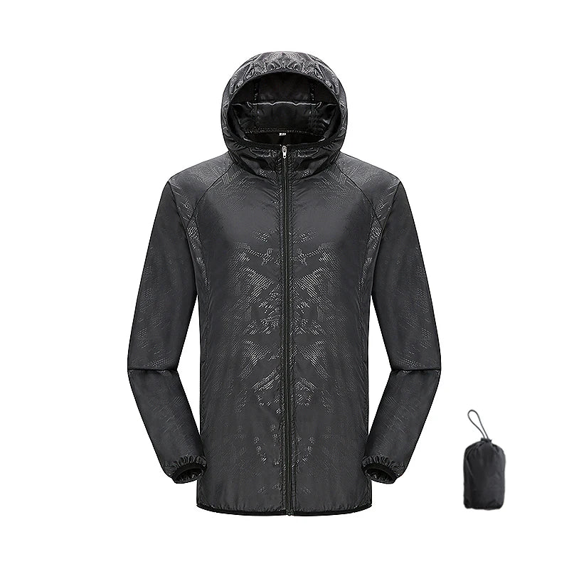 JNLN Waterproof Hiking Jacket - Packable Quick Dry Windproof UV