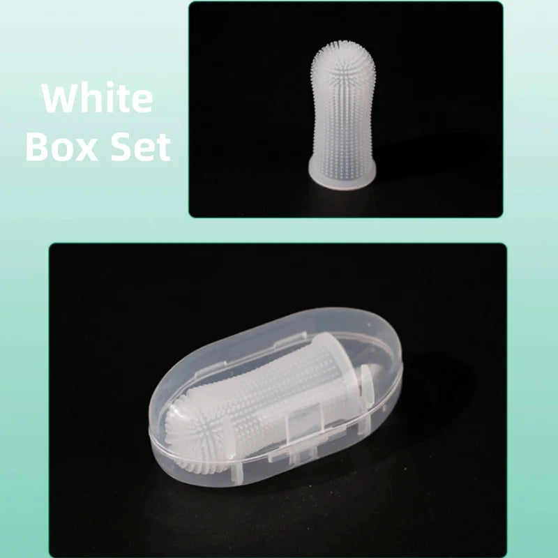 Dog Super Soft Pet Finger Toothbrush Teeth Cleaning Bad Breath Care Nontoxic Silicone Tooth Brush Tool Dog Cat Cleaning Supplies