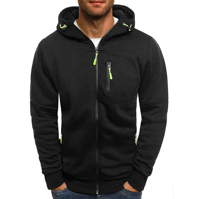 UrbanFlex Zip Hoodie Mens Sweatshirt - Slim Fit Comfort