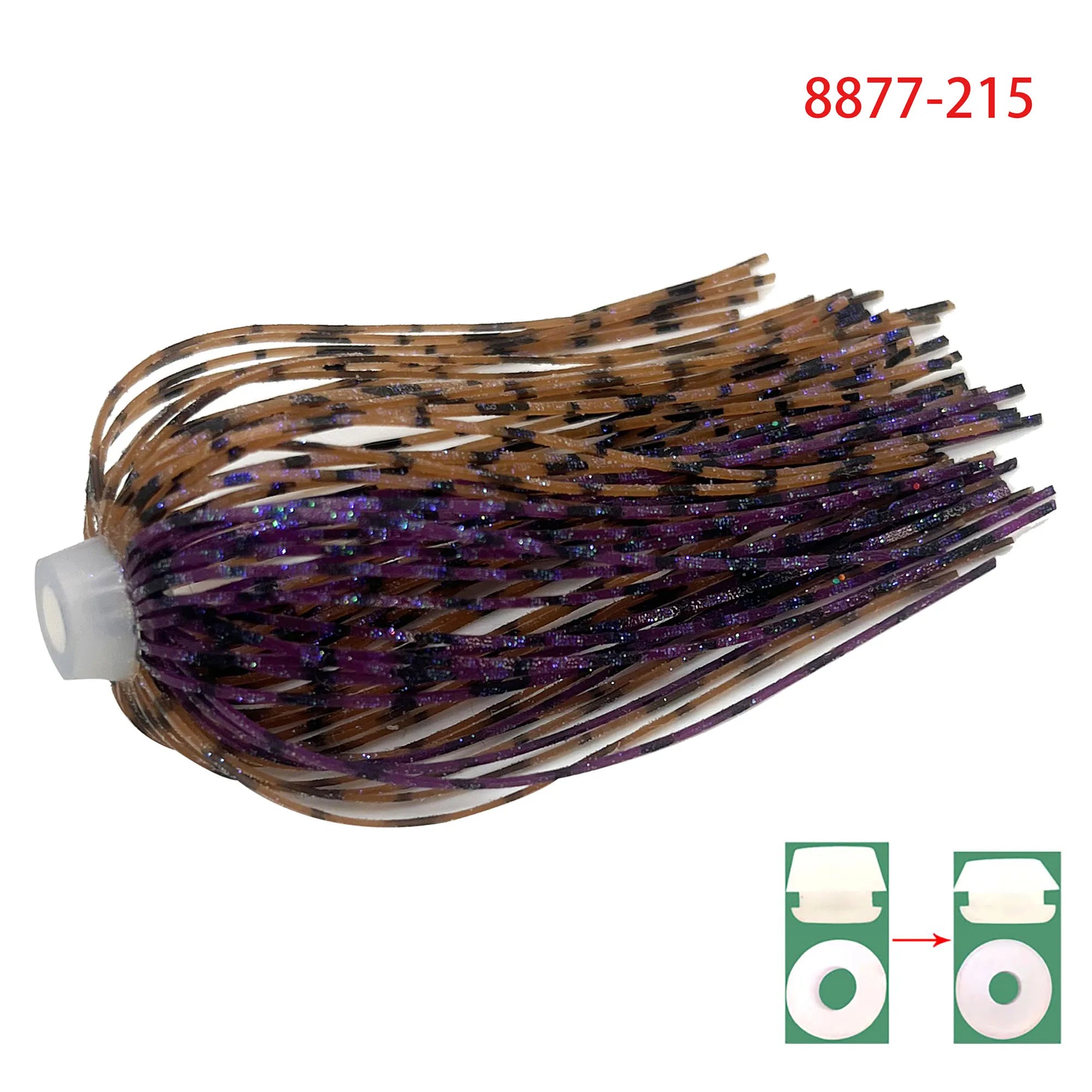 5 pcs/lot 88 Strands 64mm Silicone Skirts Elastic hole Umbrella skirts Fishing Accessories Buzzbaits Spinner Buzz Bait