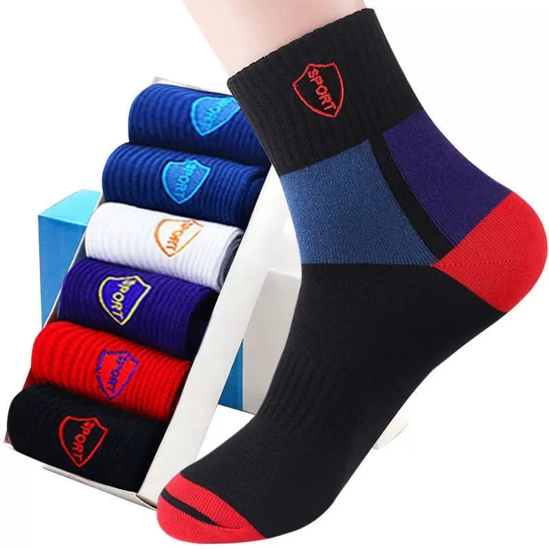 Breathable Sports Bamboo Fiber Men’s Socks Sweat Absorption 10/5/3pairs