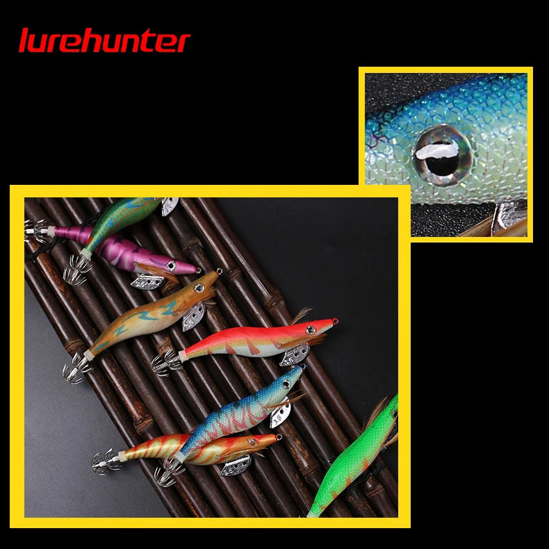 SeaGleam 3D Shrimp Jig Lure Set - Luminous Night Fishing