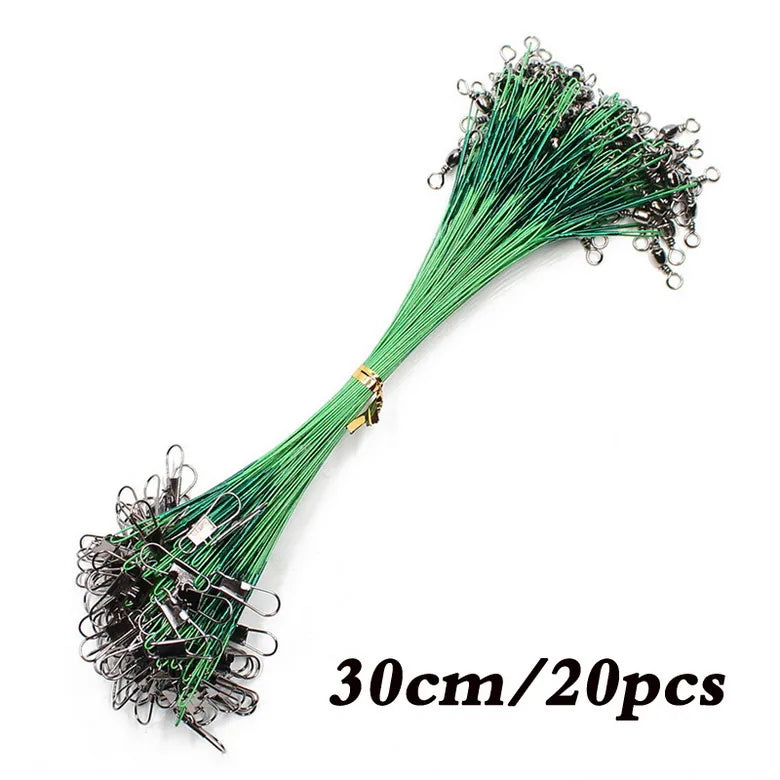 AquaGuard Anti Bite Steel Leader With Swivel - Durable Wire