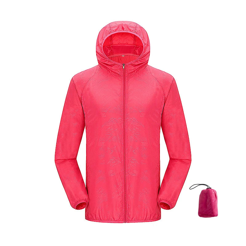JNLN Waterproof Hiking Jacket - Packable Quick Dry Windproof UV