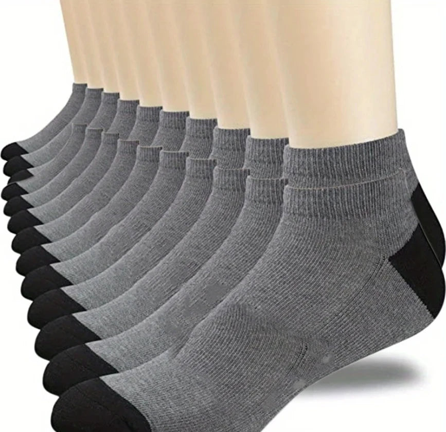 Breathable Sports Bamboo Fiber Men’s Socks Sweat Absorption 10/5/3pairs