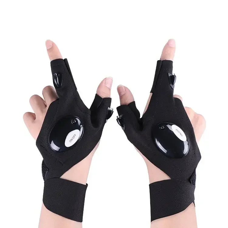 LumenFlex LED Bike Gloves - Lit Fingertips Night Riding