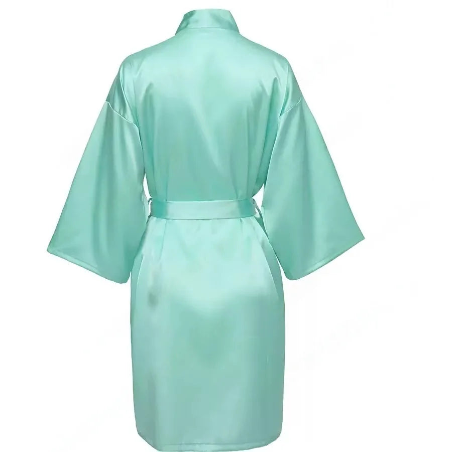 Bridal Satin Custom Bridesmaid Kimono - Personalized Robes