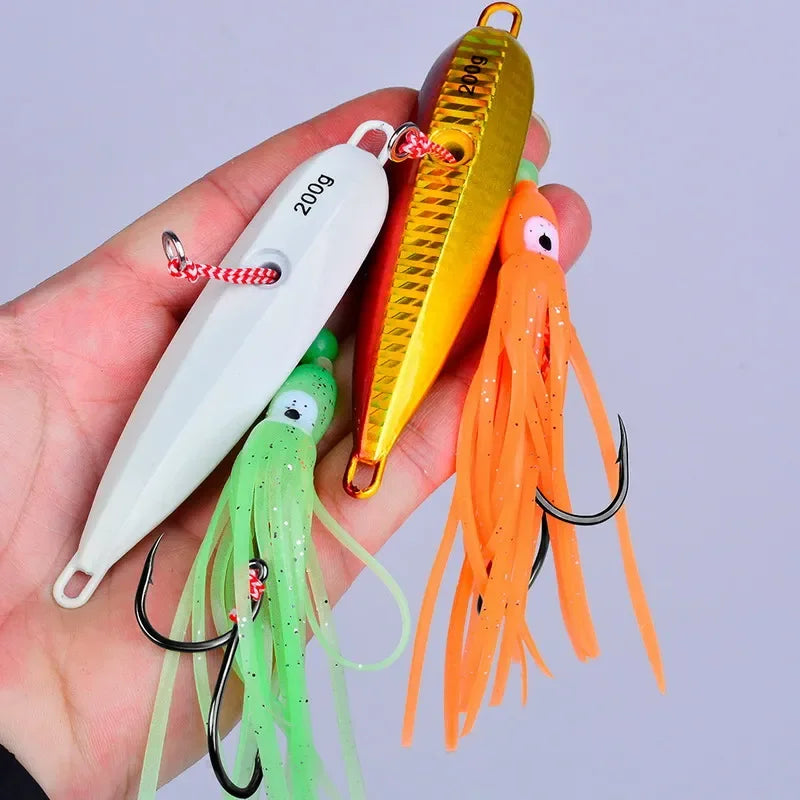Inchiku Jig Lures 40g-200g Slow Metal Jig - Luminous Hook