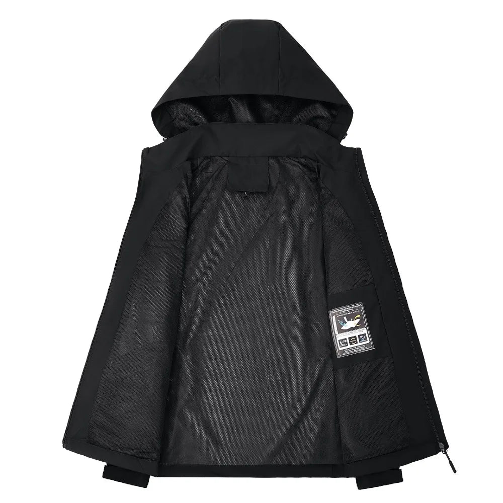 AeroZip Men's Waterproof Hooded Jacket - Detachable Hood