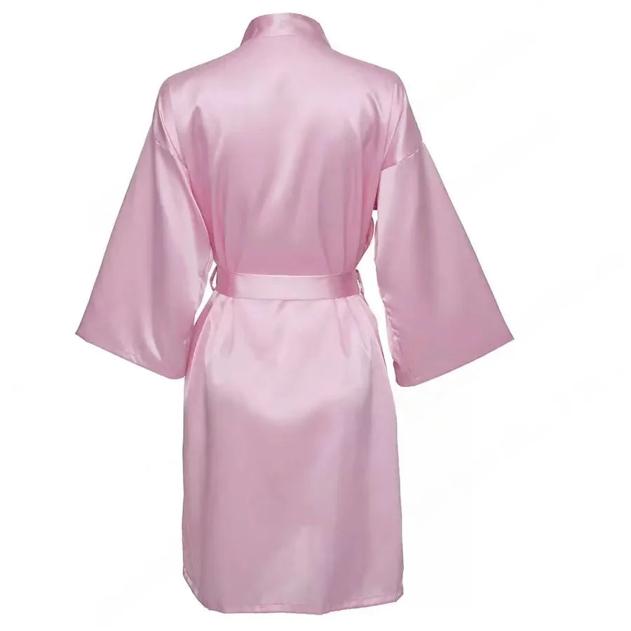Bridal Satin Custom Bridesmaid Kimono - Personalized Robes
