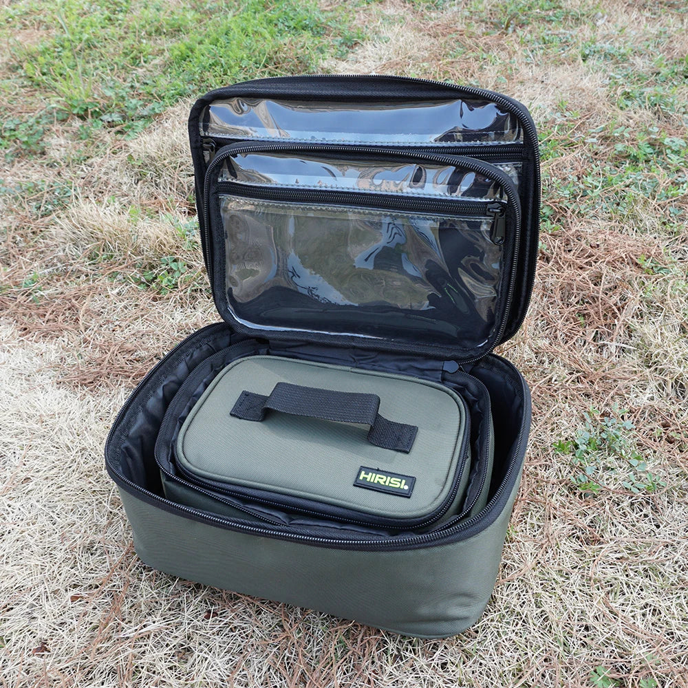 Hirisi Multi-Purpose Carp Fishing Bag - PVC Oxford Material, Fish Reel & Lure Storage, Tackle Accessory Organizer